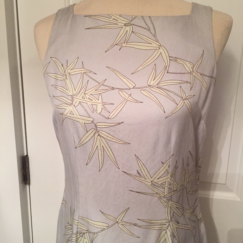 TOMMY BAHAMA DRESS MAXI SILK BLUE BLACK TROPICAL SLEEVELESS Size 6 - Picture 2 of 7
